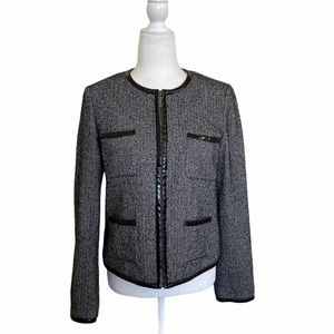 Michael Michael Kors Faux Leather Tweet Jacket